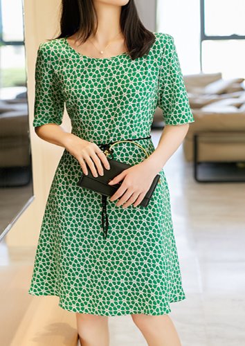 [수입명품ST여성의류] 190809-10XX DRESS 2컬러 패턴실크원피스