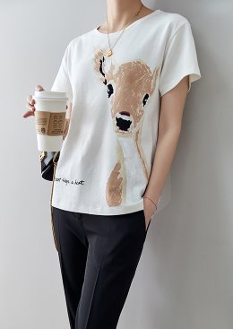 [명품스타일쇼핑몰] 190304-59YY TOP 사슴 티셔츠