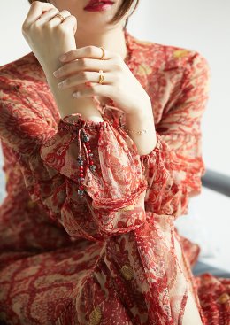 [수입명품ST여성의류] 190611-37XX DRESS 로맨틱보헤미안실크원피스