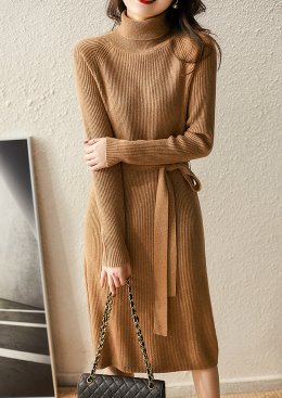 [제작수입명품ST여성의류] 201221-21XX DRESS 카푸치노캐시미어원피스