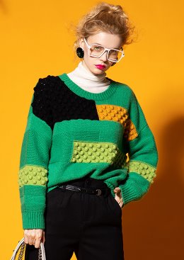 [제작수입명품ST여성의류] 201217-02YO TOP 레고그린캐시미어스웨터