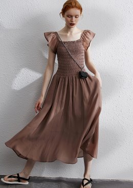 [수입명품ST여성의류] 210611-18EE DRESS 2컬러 스모크밴딩원피스