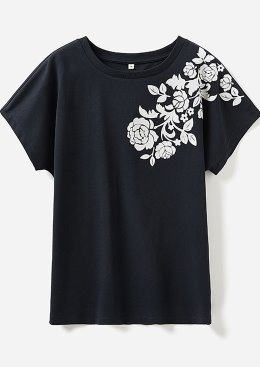 [수입명품ST여성의류] 220621-11TT TOP 2컬러 로즈프린팅 티셔츠