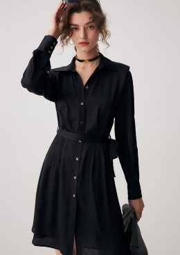 [수입명품ST여성의류] 230213-08OO DRESS 블랙 셔츠 원피스
