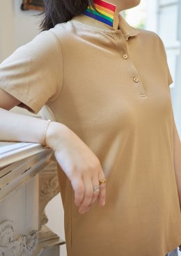 [수입명품ST여성의류] 210615-03 TOP 레인보우PK티셔츠